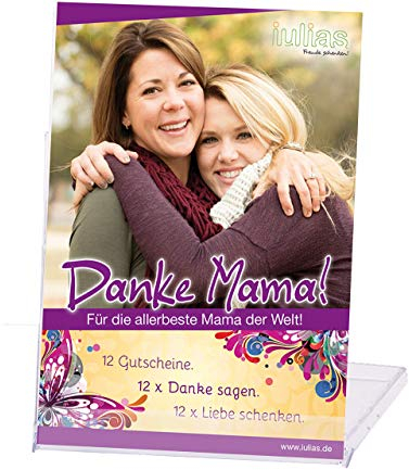 Danke Mama - Das Geschenk für Deine Mutter. Geburtstags-Geschenk. Geschenkidee für Weihnachten, Muttertag, Geburtstag. Für gemeinsame Zeit Tochter mit Mutter. 12 liebevolle Geschenkgutscheine.