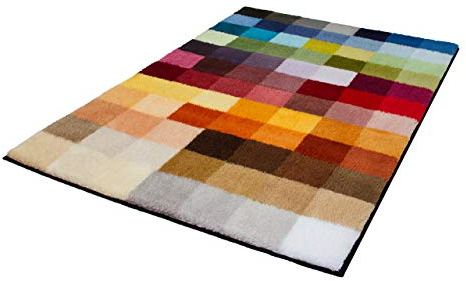 Kleine Wolke Cubetto Badteppich, Polyacryl, Mehrfarbig, 85 x 145 cm