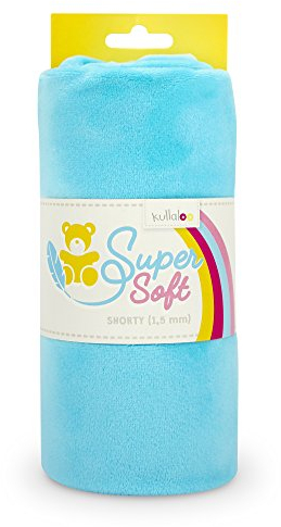 kullaloo Supersoft Plüsch Stoff Shorty in vielen Farben - 1,5mm Florlänge, EN 71-3 & EN 71-9 Zertifiziert (türkis)