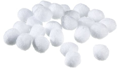 efco – Pompons 20 mm 25 STK. Weiß, Polyamid