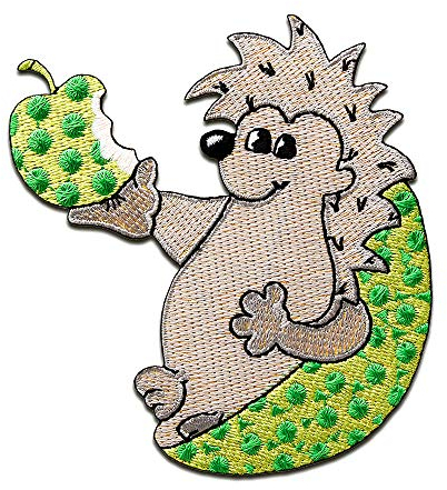 Catch the Patch Igel - (Größe: 7,9 x 8 cm) – Aufbügler & Applikationen in verschiedenen Größen – Ideal für Kleidung, Schulranzen, Jeans & Rucksäcke