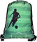 HECKBO Sacca per Bambini, Ragazzi - Tema Calcio, Football, Soccer - Lavabile in Lavatrice - 40x32cm - Ideale per Asilo, Scuola, Sport - Zaino, Borsa, Sacca da Ginnastica o per Scarpe, Borso