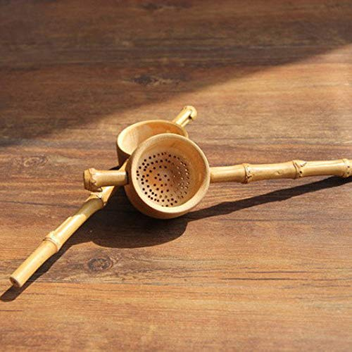 MZY1188 Passoire en Bambou - Passoire à thé Inf Infuseur Anti-moisissure Brassage Vintage Teahouse Office Passoire à Long Manche Passoire à thé Passoire à thé fraîche