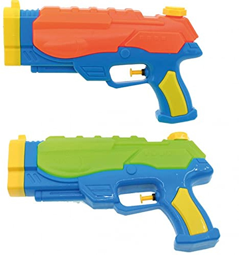 HAC24 2er Set Wasserpistole mit 250 ml Wasser Tank Spritzpistole Wassergewehr 24cm Spielzeug Wasserspritzpistole 0,25l Fassungsvermögen