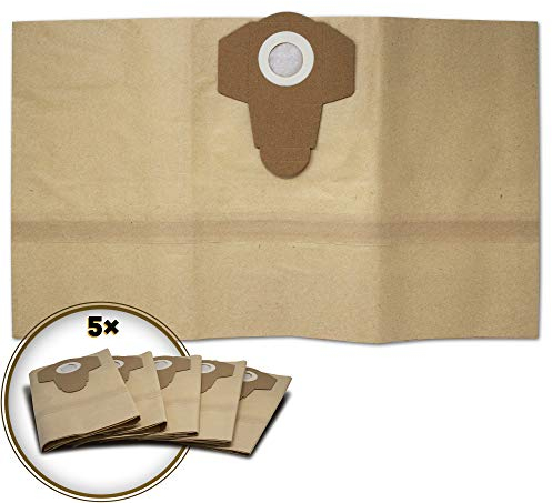 Sacchetti di raccolta dello sporco (5 pezzi), adatti per aspirapolvere Einhell TE-VC 1820, Einhell TH-VC 1820 S, Einhell TE-VC 1820 S, Einhell TE-VC 2230 SA, Einhell BT-VC 1250, Einhell TH-VC 1930 SA