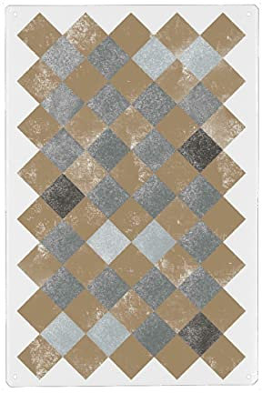 artboxONE Metall-Poster 30x45 cm Abstrakt Gold and Grey Pattern von Künstler Sasha Lend