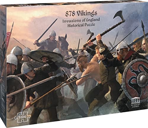 Academy Games | 878 Vikings Invasion of England Historical Puzzle 1000 Pieces | Jigsaw Puzzle | Ages 14 and Up | English Version