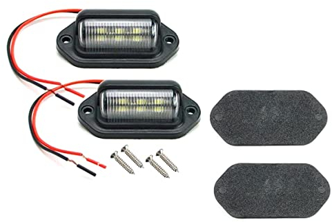 JZK 2 Stück Autokennzeichenleuchte 12V 24V, LKW-Kennzeichen LED-Leuchte, Anhängerkennzeichenleuchte, Motorkennzeichenleuchte, LED-Standlichter für PKW, Wohnmobil, Wohnwagen, Wohnmobil