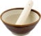 Mortier et pilon japonais Suribachi - Pilon et mortier en bois pour écraser les graines de sésame, l'ail et les herbes - Bol à mortier en céramique