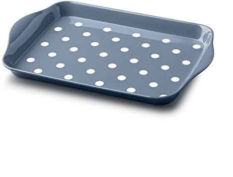Zeal Melamine Mini Dotty Design Serving Tray (18x14cm) - Provence Blue