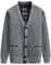 yuyungongsi Men's Cardigans with Buttons Classic Mens Cardigans for Men UK with Pockets Gentleman v Neck Mens Jumper Grey Black Knitted Sweatshirts Jumpers for Men UK Light Gray L