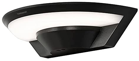 max K O M F O R T LED Aussenleuchte halb rund Wand-leuchte Wandlampe Flurleuchte Fluter 10W schwarz modern IP54 SETA