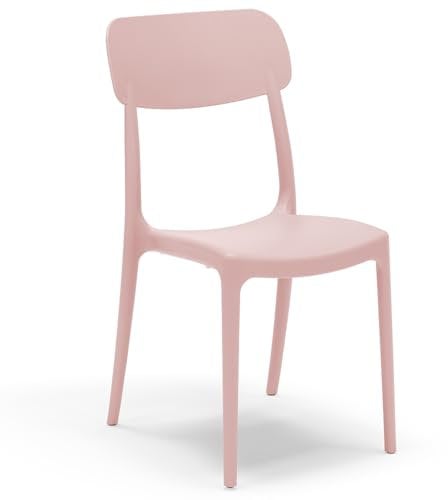 REDÒKASA Sedia in polipropilene CALIPSO, impilabile, idrorepellente, resistente ai raggi UV, design moderno, ideale per sala da pranzo, cucina, sala d’attesa, bar, ristoranti, veranda o giardino