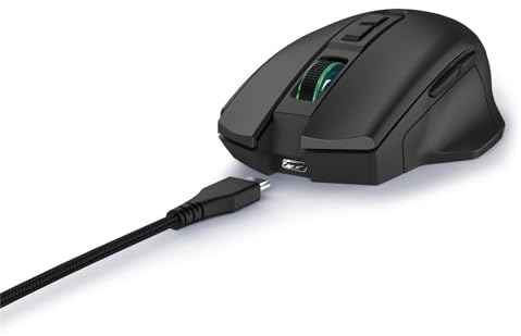 uRage Gaming-Maus Reaper 410, kabelgebundene Maus mit 7 programmierbaren Tasten, bis zu 12.000 DPI, superleichte 76 g Gewicht, RGB-Beleuchtung, Gaming-Software, in schwarz