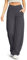 G4Free Damen Weite Hose Yogahose Hohe Taille Jogginghose mit Taschen Crossover Elegant Straighthose Bauchkontrolle Schlaghose Sporthose Petite/Regulär/Lang