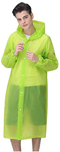Regenjacke Damen Wasserdicht: Konzert Accessoires Regenschutz Mofa Faltbar Erwachsene Regenmantel Wandern Dünne Regenjacke Einweg Zubehör Regenponchos Camping Durchsichtig Regen Regencape