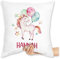 Kissen 40x40 Zierkissen - Einhorn Unicorn Einhörner - 40 x 40 cm - Weiß - einhornkissen Unicorns Einhorn-Kissen einhörnern kuschelkissen personalisierter mädchen personalisierte Einhorn+Kissen