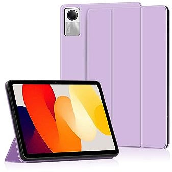 QINOUK Custodia per Xiaomi Redmi Pad SE, [Funzione Stand] Custodia Protettiva Antigraffio in TPU, Ultra Sottile Intelligente Kickstand Case per Xiaomi Redmi Pad SE-Viola