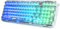 CoolKiller CK98 Transparente Tastatur Mit OLED-Display, Hot-Swap-Fähige Mechanische Tastatur, Individuelle RGB-Hintergrundbeleuchtung, BT5.1/2.4G/USB-C Für Windows/Mac (Ice Blade Taktile Switches)