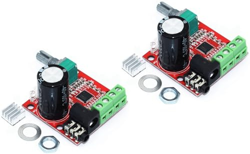 TECNOULAB 2 pièces PAM8610 12 V Mini amplificateur Audio stéréo Hi-FI 2X10 W Double Canal Classe D