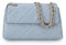 Gladdon Schultertasche mit mehreren Taschen für Damen, Rautenmuster, Umhängetasche, weiches Leder, gesteppt, Handtasche mit verschiebbarem Kettenriemen, blau, Tragetaschen