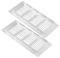 ZESLIV Rejilla de ventilación de aluminio, color blanco, 2 unidades, para armario de cocina, zapatero y armario, 80 mm x 200 mm