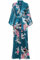 BABEYOND Robe de chambre très longue en satin pour femme, kimono d’été à motif floral, long peignoir kimono imprimé, pour soirée pyjama entre filles, taille unique grande taille