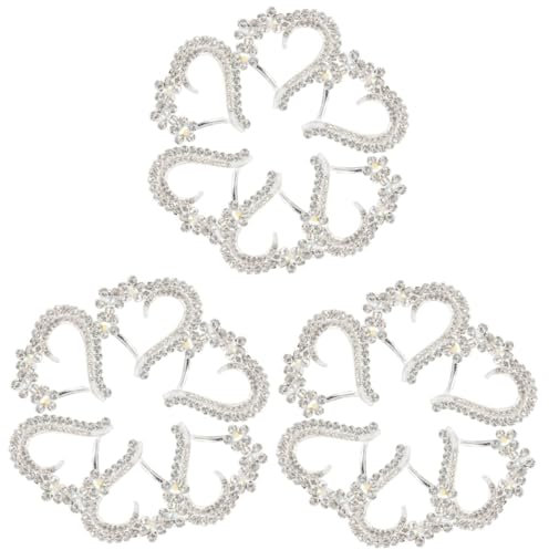 STOBOK 30stücke Herzen Rhinestone Applikationen Für Kleidung Schuhe Und Accessoires Dekorative Patches Mit Blumenmuster