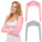 Yolev 2 Piece UV Protection Shawl Arm Sleeve Cooling Shawl Arm Sleeve with Finger Hole Sun Protection Cooler Shrug Arms Wrap (Gray and Pink)
