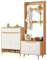 Platzsparender Schuhschrank Schuhschrank und Garderobenschrank, integrierte bodenstehende Hauseingangstür mit Kleiderbügel, Eingangsschrank, einfaches, modernes Schuhregal for kleine Wohnungen Schuhau