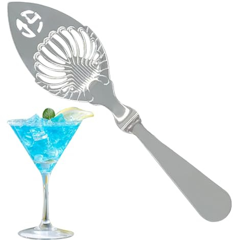 Absinthe Spoon, Absinthe Dripper, with Hollow Design - Cocktail Bar Glass Cup Drinking Filter, Stainless Steel Slotted Serving Spoons, for Restaurant