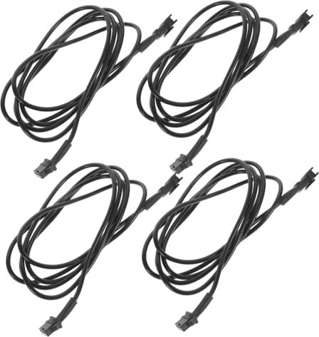 HAWILLOSCH 4stücke Poliges Licht Verlängerungskabel Für Neon Lichtleisten PVC Kabel Stecker Kompatibel Mit Lampen-verlängerungen Für Motorrad-ambientelichter
