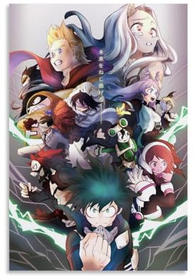 LaFegoude Anime Poster My Hero Academia Poster Dekorative Malerei Leinwand Wandkunst Wohnzimmer Poster Schlafzimmer Malerei,Wandkunst Bilddruck Moderne Familienzimmer Dekor 08x12inch(20x30cm)