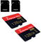 2 Pack Micro SD Card 128GB Class 10 with SD Adapter High Speed Memory Card for Tablet,Camera,Drone