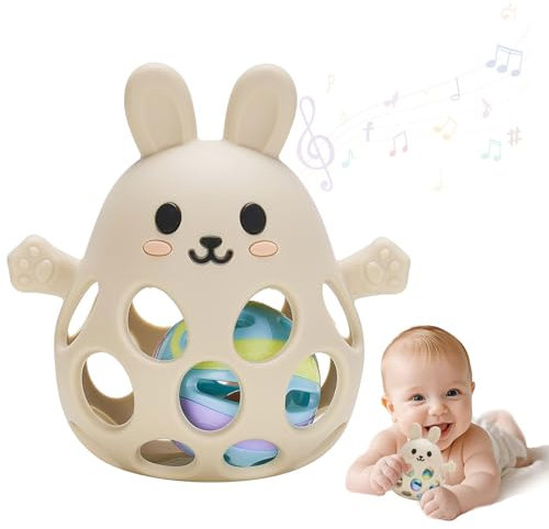 Tiusixsy Jouet bebe 6 Mois, Jouet Hochet Dentition Bebe 1 An, Jouets Montessori Sensoriel Bebe 0-12 Mois, Sensorielle Jeux d'Eveil Hochet Bébé de Développement, Cadeaux pour nouveau-nés