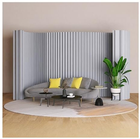 Raumteiler, zusammenklappbar, einziehbar, für Büro, flexible Papiertrennwand, 2 x 1,6 m
