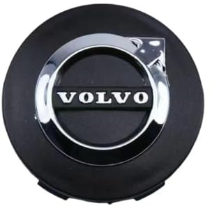 YYALI 4 Stück Nabendeckel für Volvo EC40 2025, Auto Radnabendeckel Felgendeckel Felgenkappen Nabenkappen Wheel Caps Radnabenabdeckung,Bla-ck-60MM