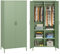 skølm Kleiderschrank Atria, Metallkleiderschrank mit 2 Türen, Metallschrank 4 Fächer und Kleiderstange, Schrank mintgrün 170x80x45 cm (HxBxT)