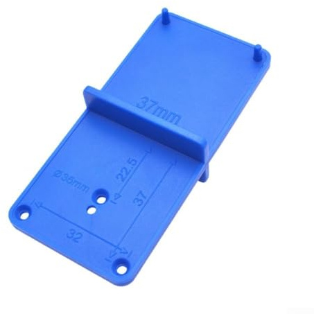 Hinge Drilling Jig for 35mm 40mm Concealed Hinges Cabinet Door Hinge Guide Woodworking Drilling Template Door Hinge Installation Device for Kitchen Cabinet Furniture Hardware(Blue)