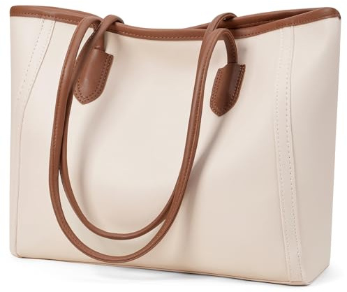 SENDEFN Handtasche Damen, Shopper Tasche Mittelgroß, Tote Bag mit Reißverschluss & Innenfächern, Geräumige Henkeltasche Arbeitstasche Schultertaschen für Arbeit, Schule, Einkauf