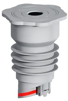 Waschmaschinen Rohrdichtung 45-50mm,Silikon-Abflussrohrdichtung mit Verschlussdeckel, Multifunktionale Dichtungslösung für Waschmaschinen, Küchen und Badezimmer