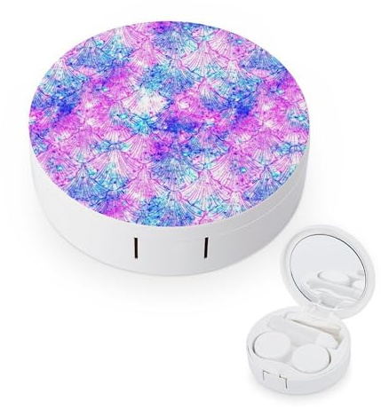 fkgvwo Contact Lens Case Purple Blue Contact Lens Box Travel Kit Portable for Travel & Home