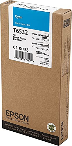Epson T6532 Tintenpatrone, Singlepack, cyan