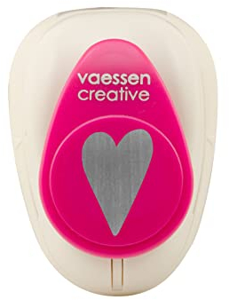 Vaessen Creative 21435-011 Motivstanzer, Medium Stanzer Herz, Ausstanzung 2,5 cm Weit, Metall, lila, 6.5 x 4.5 x 4.4 cm