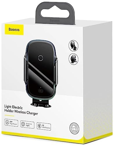 Baseus Kabelloses KFZ-Ladegerät, 15 W, Qi-Armaturenbrett, schnelles Aufladen, kompatibel mit 4,7 bis 6,5 Zoll Handys