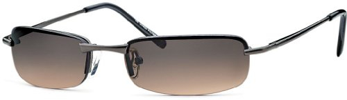 BEZLIT Rechteckbrille Herren Sonnenbrille Streetfighter Fliegerbrille Sportlich B414 Braun Eloxiert