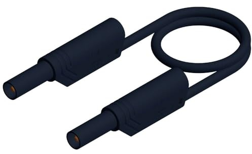 Aderendhülsen von Sicherheit [Stecker A Leiste 4 mm – Stecker A Leiste 4 mm] 1.00 m Schwarz SKS Hirschmann MLS SIL WS 100/1 schw