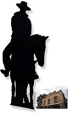 BundleZ-4-FanZ Fan Packs Cowboy auf einem Pferd- Silhouette - Lebensgrosse Pappfiguren/Stehplatzinhaber/Aufsteller - Enthält 8X10 (25X20Cm) Foto