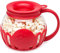 Ecolution Patentierter Micro-Pop Mikrowelle Popcorn Popper mit temperatursicherem Glas, 3-in-1 Deckel misst Kerne und schmilzt Butter, hergestellt ohne BPA, spülmaschinenfest, 1,5 Quart, Rot