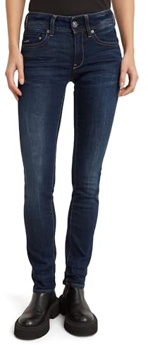 G-STAR Midge Saddle Straight Jeans Donna, Blu (Dk Aged D02153-6553-89), 25W / 28L